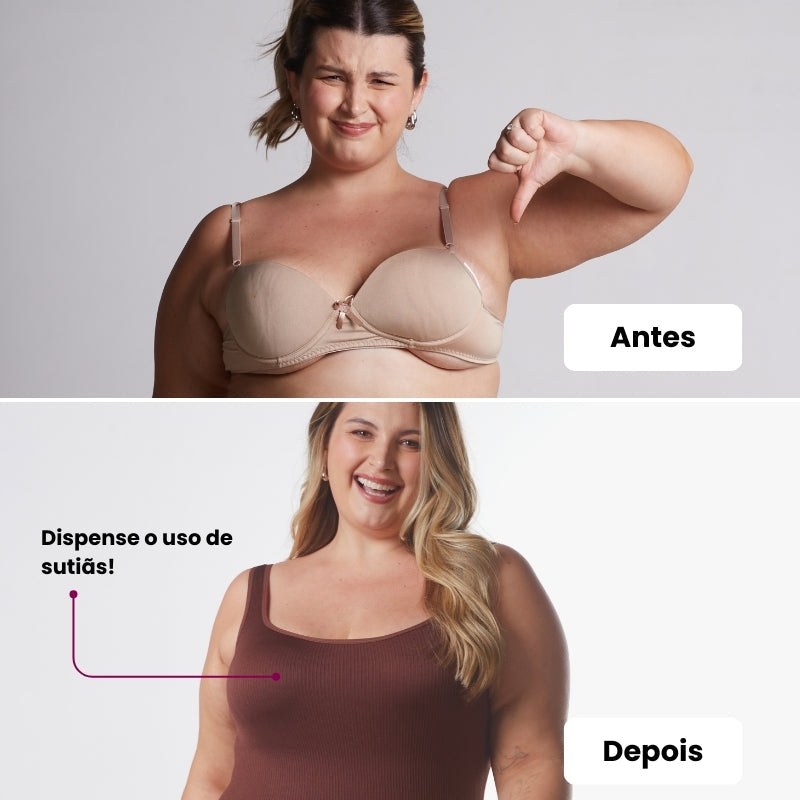 Combo Especial - 1 Sutiã Push Up + 1 Body Shaper Canelado