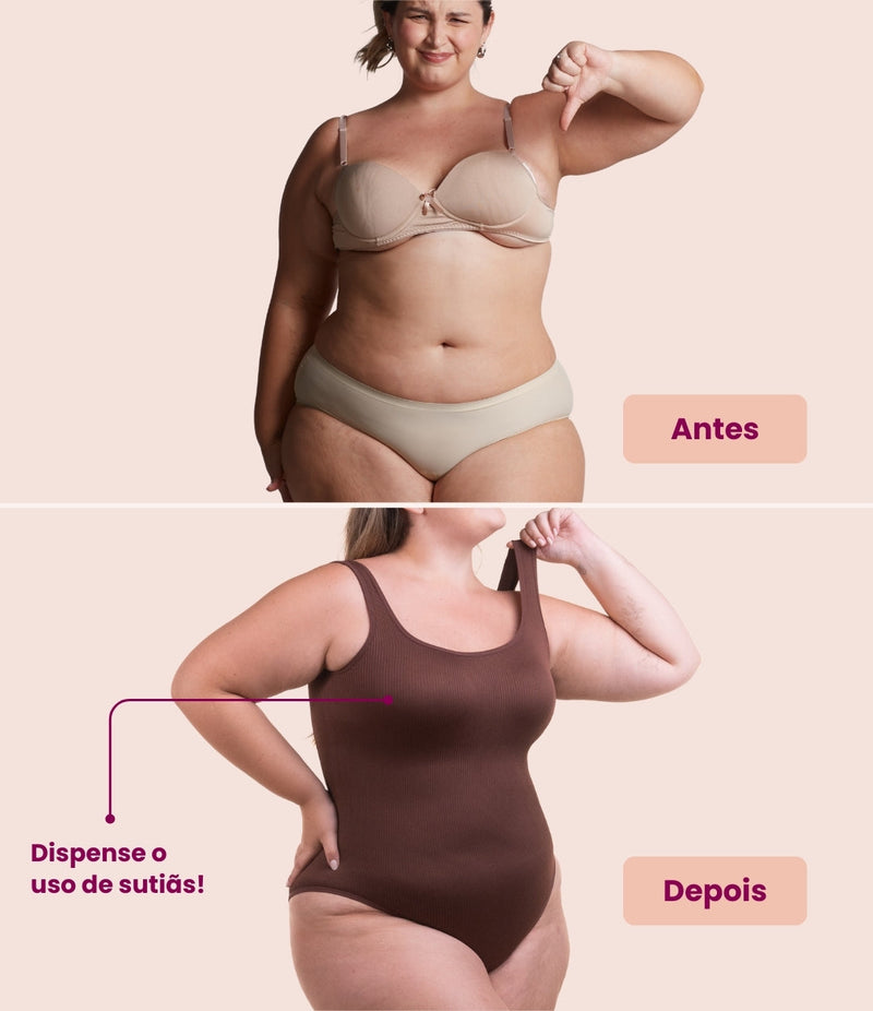 Body Shaper Canelado Modelador - Compre 1 Leve 2: Transforme Sua Silhueta Hoje!