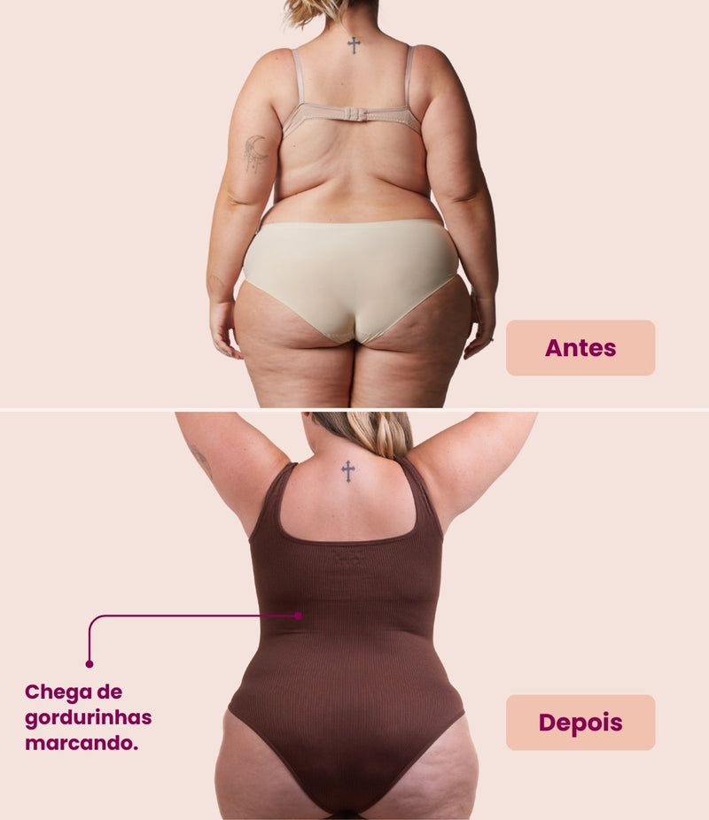 Body Shaper Canelado Modelador - Compre 1 Leve 2: Transforme Sua Silhueta Hoje!