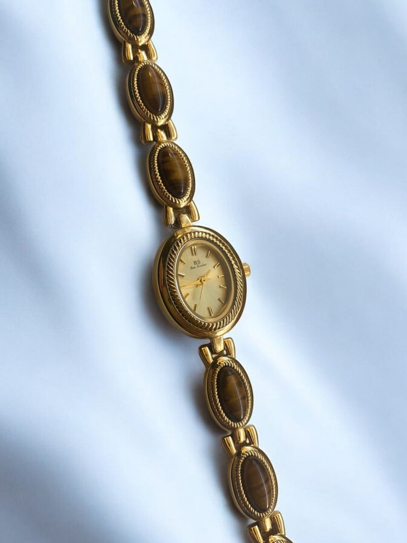 Tiger Eye Gold Vintage Watch