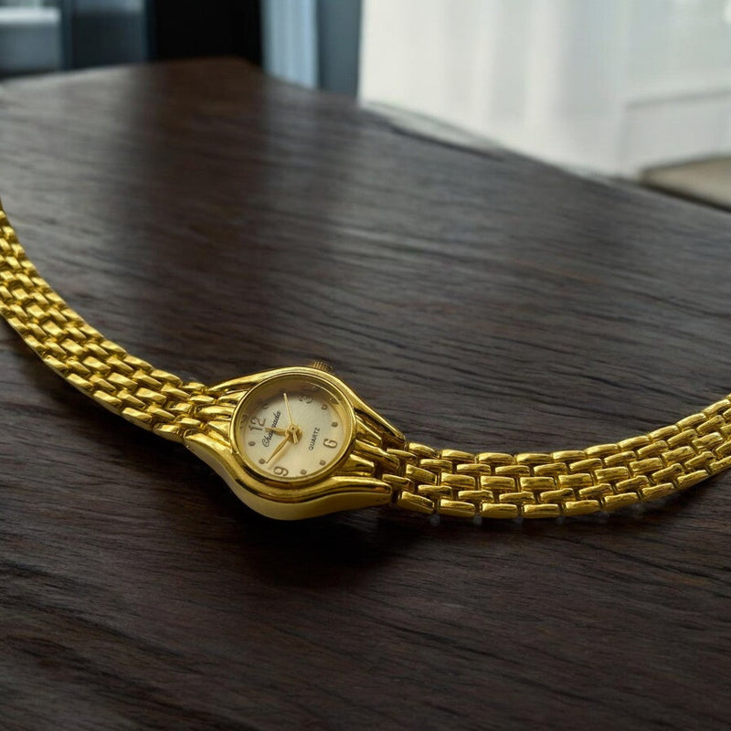 Soleil Vintage Gold Oval Dial Watch