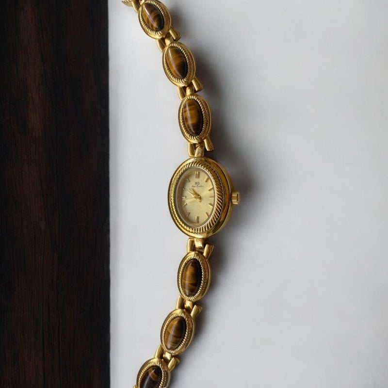 Tiger Eye Gold Vintage Watch