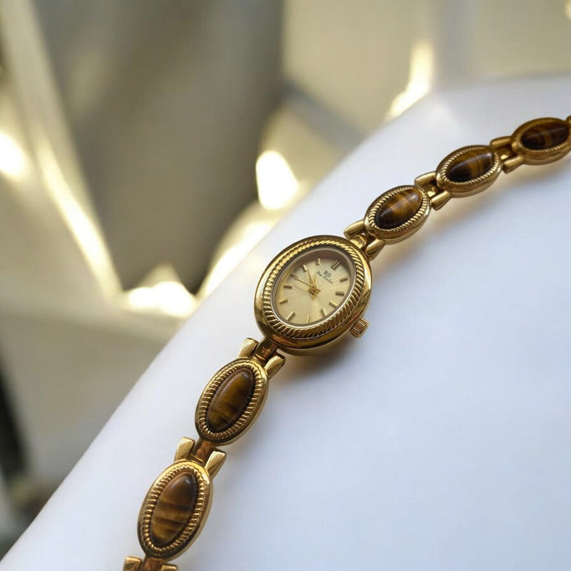 Tiger Eye Gold Vintage Watch