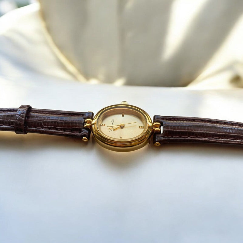 Vintage Brown Leather Watch