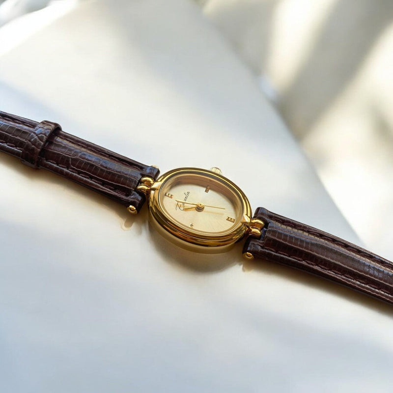 Vintage Brown Leather Watch