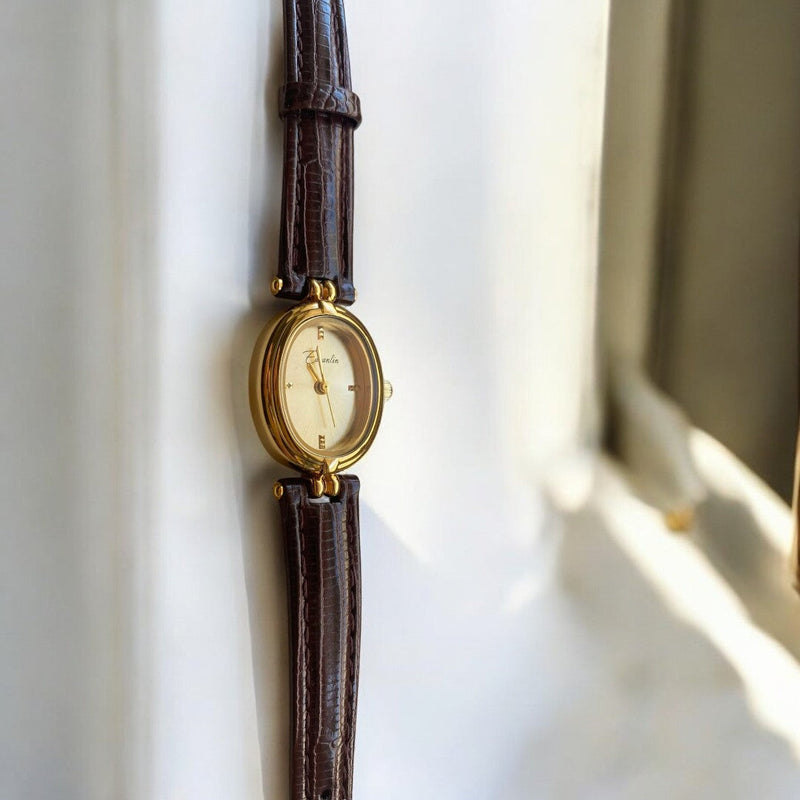 Vintage Brown Leather Watch