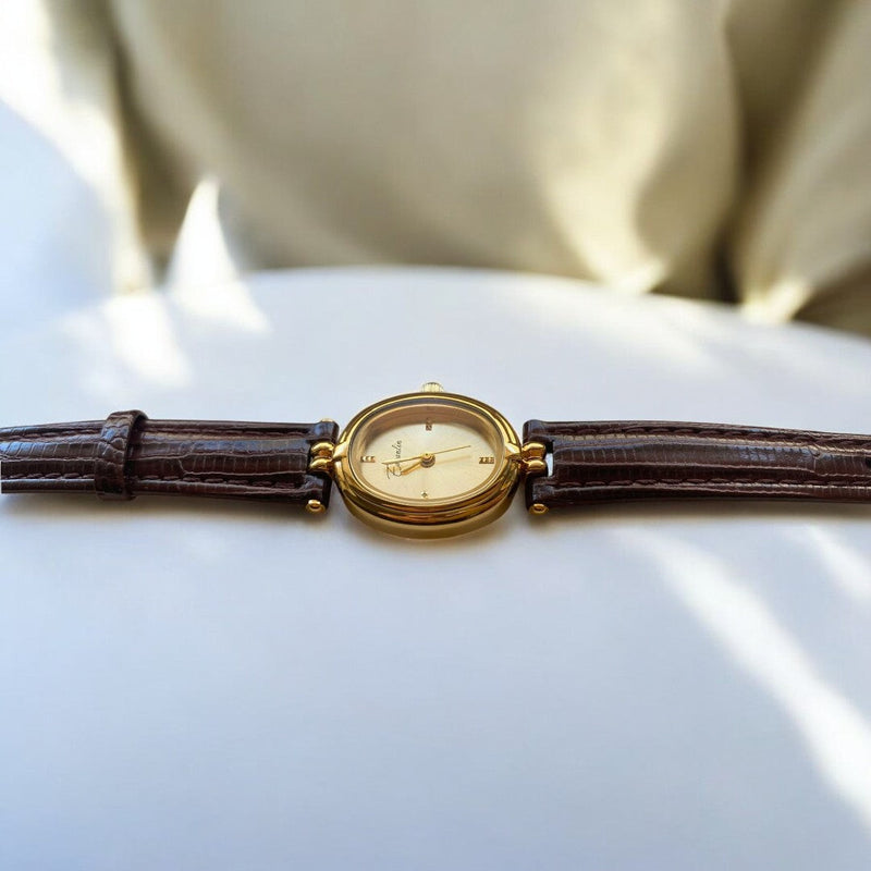 Vintage Brown Leather Watch