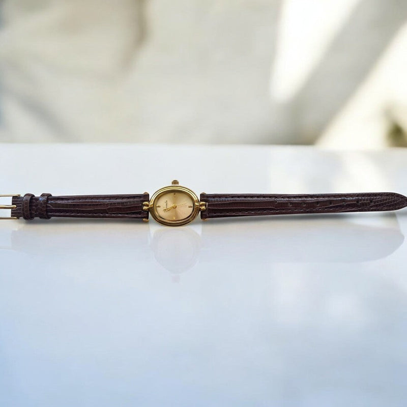 Vintage Brown Leather Watch