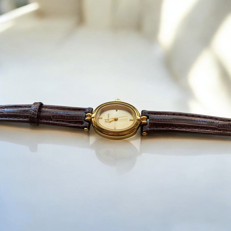 Vintage Brown Leather Watch